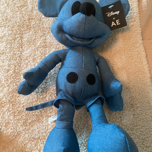 Mickey Mouse Disney x American Eagle Denim Plushy 14” Limited Edition. - Picture 3 of 5